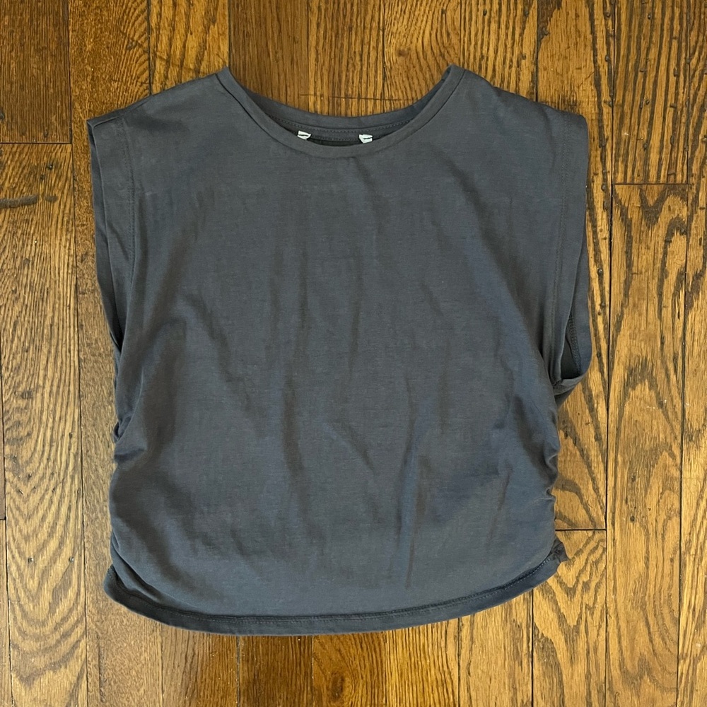 Gray Ruched Top